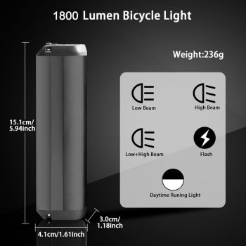 Brand new super bright aluminum alloy bicycle light - USB charging - ideal for mountain bike night rides - compatible with various types of bicycles