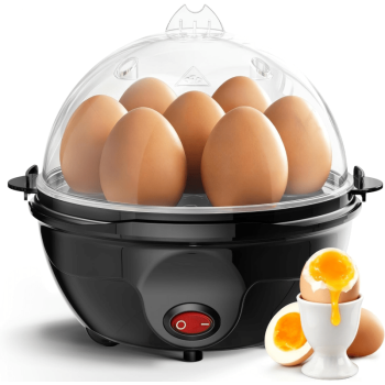 Electric steamed egg cooker | One-touch operation, quick and easy to prevent mistakes, easy to clean, black - PVC material, 220V- 240V power supply, Australian plug