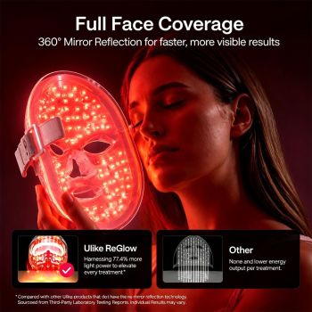 Red Light Mask for Face, 7 Color Red Light Facial Masks, At-Home Facial Care Device, Portable, Cordless, and Rechargeable - Rose Gold - Size 230mm