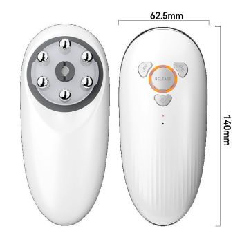 Body Sculpting Machine with Red Light Therapy for Face & Body, Cupping Therapy, Electric Cellulite Massage Tool with 2 Cups, Gift for Women - White - Size 14cm