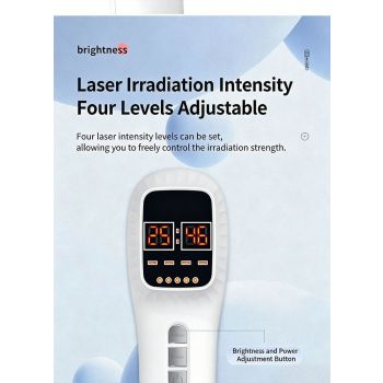 Red Light Spectrometer Device, 3 * 808nm Infrared 16 * 650nm Beads, 4 Modes 12 Levels Timer Home Handheld Spectrometer for Body Joints Muscles Relaxation Reduce Fatigue
