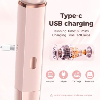 Bikini Trimmer for Women, 2 in 1 Electric Razors for Women, IPX7 Waterproof, USB Rechargeable Wet and Dry Shaver, Suitable for Hair Removal All Over The Body