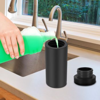 Silicone Dish Soap Dispenser, Reusable Dish Soap Bottle, Refillable Dish Soap Squeeze Bottle, 240ml/8oz Dishwashing Liquid Dispenser, Portable Hand Soap Bottle for Kitchen Sink - Light Green - Size 14cm