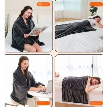 Portable Electric Blanket Heated Throw Low Voltage Blanket Camping Heater Car