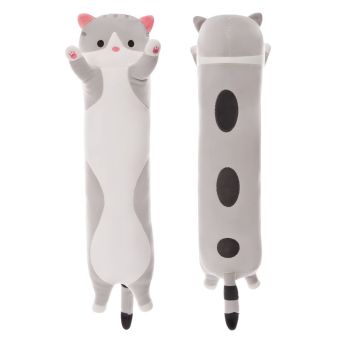 Long Cat Plush Pillow Cat Plush Toy PP Fabric Pillow Soft Cat Pillow Cat-Themed - Pink - Size 51.2
