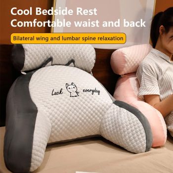 Reading Pillow for Kid Or Adult Large Back Pillow for Sitting Up in Bed Detachable Neck Roll with Arms Large Bed Rest Pillow Back Pillow for Sitting in Bed Watching TV Reading - Yellow - Size 70*50CM