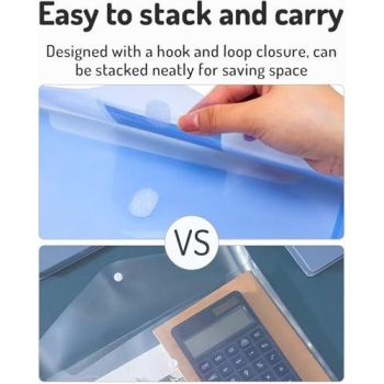 24Pack Binder Pocket, Super Heavyweight Plastic Binder Folders Tight Closure Folders with Pockets Side Loading,Binder Organizer, Binder Dividers with Pockets,Office Supplies,Back to School - Multi-color - Size 24Pack
