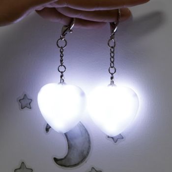 2Pcs Heart Purse Light - LED Automatic Sensor Handbag Lamp, Rechargeable Mini Bag Night Light for Women & Girls - Touch Activated Keychain Light for Totes, Backpacks, Travel Gifts - Pink - Size 5cm*6cm