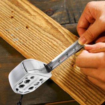 Hollow Retractable Tape Measure 7.5m Tape Measure Stainless Steel Tape Measure - Silver - Size 7.5m*25mm