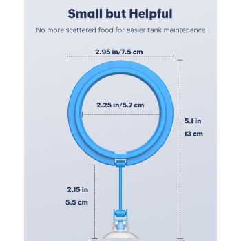 Betta Feeding Ring, Prevent Water Turbulence from Washing Food into Filter, Practical Round Floating Food, Suitable for Guppy, Goldfish and Other Small Fish (5 Pc)