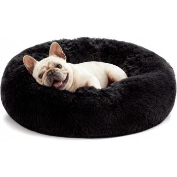 Pet Bed Anti-Anxiety Pet Bed Donut Pet Bed Small Dog Bed Medium Dog Bed Cat Bed - Navy - Size 27in