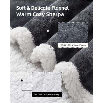 Wearable Heated Blanket Portable with Sleeves & Foot Pocket - Electric Snuggle Throw Blanket, 8 Heat Settings, 1-12H Auto Shut-Off, 50"x70"+14" Electric Blanket, for Her/Him/Family