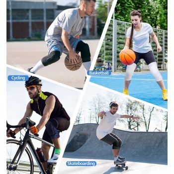 Honeycomb Knee Pads for Kids, Teens & Adults – Protective Compression Knee Guards for Basketball, Football, Cycling & Running(Black,XL)