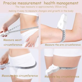 Soft Retractable Body Tape Measure for Fitness, Tailoring & Home Use – 60-Inch Dual-Scale Measuring Tape with Lock, 3-Pack of Identical Units (White)