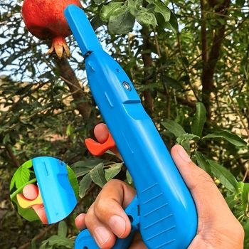 2-Piece Fruit Picking Tool Set for Home Gardens & Small-Scale Farms-Blue+Orange