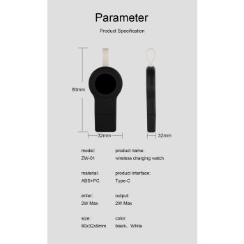 Portable watch wireless charger