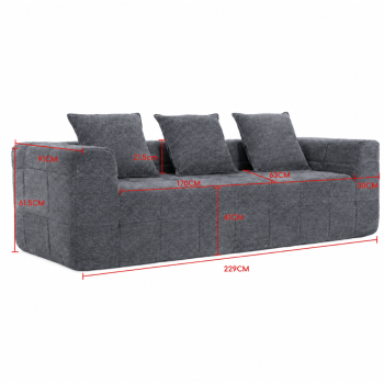 Monda 3 Seater Compressed Sofa