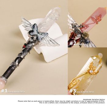 Handmade Crystal Wand, Natural Raw Gemstone Scepter, Magic Healing Wand Citrine