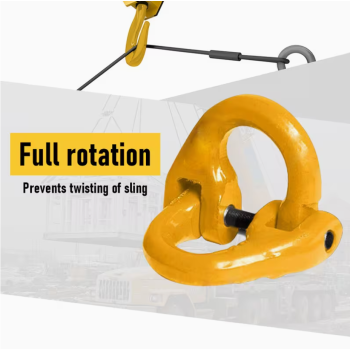 2SET 1.12T Sling Hook Heavy Duty Hammerlock/Slip Hook Kit With Swivel Winch & Safety Latch-Yellow