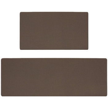 Brown Non-Slip Kitchen Mats , Easy Clean Stain Resistant Kitchen Rugs for Sink, Laundry, Office（44*120*0.8cm）