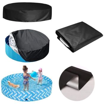 Round Waterproof Swimming Pool Spa Protective Cover, 162 x 30 cm