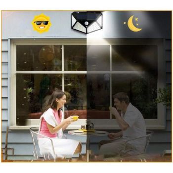 1 Pack Outdoor Solar Light 100 LEDs Motion Sensor Waterproof 1200mAh for Garden