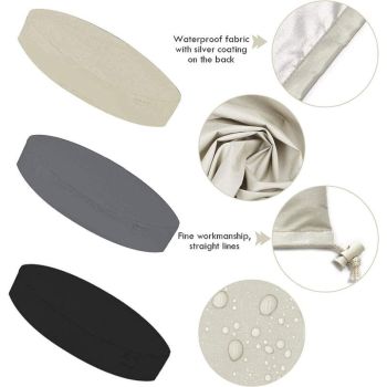 Black Round Solar Swimming Pool Spa Cover Waterproof UV Resistant 190T, 200 x 30 cm or 190 x 30 cm