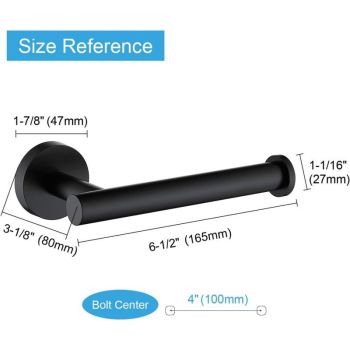 Black SUS304 Stainless Steel Wall Mounted Toilet Paper Holder for Bathroom