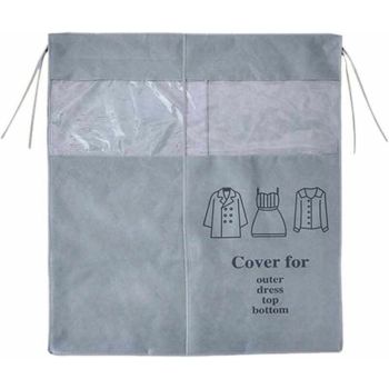 Gray Universal Dustproof Clothing Cover, 90 x 110 cm