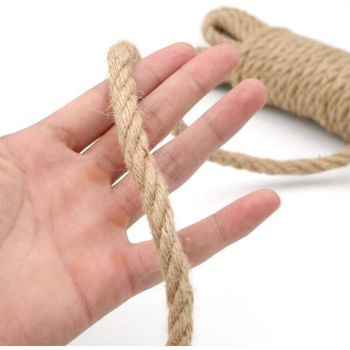 Jute Hemp Rope Twine for DIY Furniture Packaging Gardening Cat Tree, 16 mm x 10 m