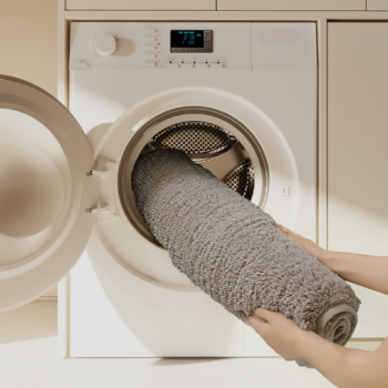 Ultra-soft and absorbent bathroom mat | 3.5cm thick, antibacterial and non-slip TPR material, machine washable, quick-drying, suitable for showers, bathtubs and entryways (Gray, 19.69*31.5in)