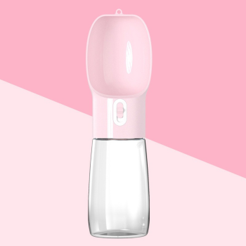 Portable Dog Water Bottle, Pink