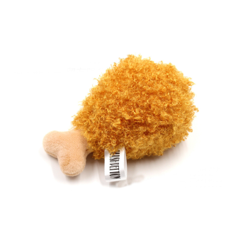 Chicken Drumstick Dog Squeaky Toy Plush Chew Toy for Small Medium Dogs