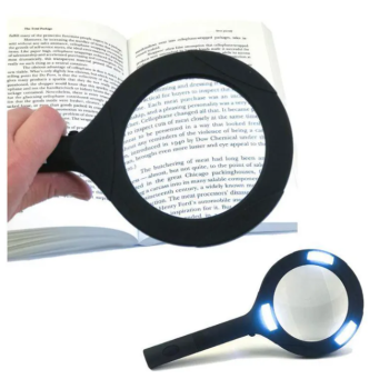 LED Magnifying Glass with COB Light, 250 Lumens Glass Lens and Ergonomic Handle