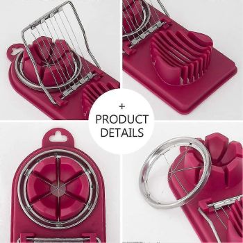 Egg Cutter Kitchen Tool, Manual Slicer for Hard-Boiled Eggs