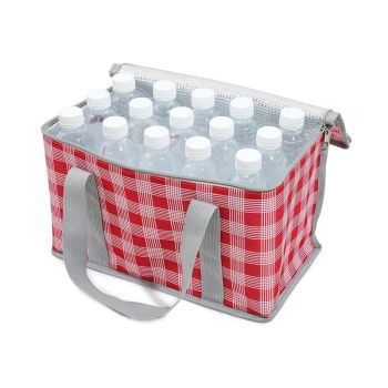 2 Pack Insulated Picnic Lunch Bags, Checkered Thermal Food Storage Totes, Yellow
