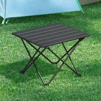 Folding Camping Table 40 cm, Roll-Up Aluminum Picnic BBQ Outdoor Table