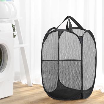 2 Pack Foldable Laundry Basket Hampers, Black