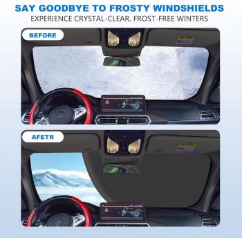 600D Snow Fropcs Windshield CoverV 108x175cm windproof Fropcs Protection Designed for Tesla