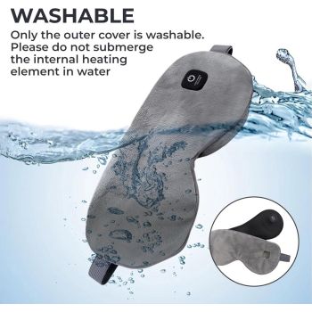 Heated Eye Mask Wireless Washable with 3 Temperature Settings