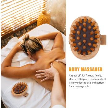2 Piece Wooden Body Massage Rollers for Neck and Legs Cellulite Care
