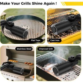Electric Grill Brush with Adjustable Head 304 Stainless Steel Compatible with All Grills