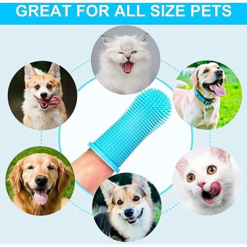 9-Piece Dog and Cat Toothbrush Set with Finger Toothbrushes