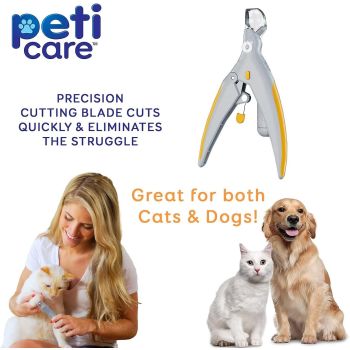 Pet Nail Clippers with LED Light 5x Magnifier and Nail Catcher for Cats and Dogs