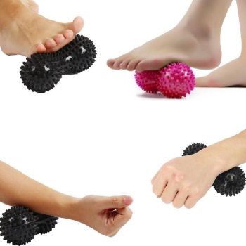 Peanut Muscle Massage Roller Stick for Yoga and Body Massage Multicolor