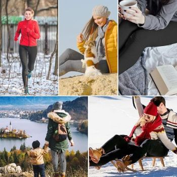 Grey Sherpa Fleece Lined High Waist Winter Leggings for Women, Thick Cashmere Feel Thermal Pants with Stretchy Fit, Plus Size 4XL for Cold Weather Comfort
