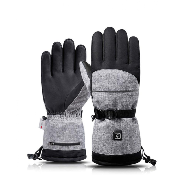 Electric Heated Gloves for Men and Women with 3 Heat Levels, Carbon Fiber Heating Panels and 3M Thinsulate Cotton, Waterproof PU Palm for Winter Sports