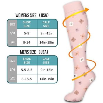 Compression Socks for Women Men Circulation 6 Pairs, Graduated Support for Running Athletic Sports S/M, Breathable Nylon Polyester for All-Day Comfort and Recovery