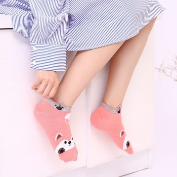 Women's Novelty Animal Cotton Socks 5 Pairs, Cute Colorful Patterns Soft Breathable 75% Cotton, Bright Colors for Everyday Fun and Casual Wear