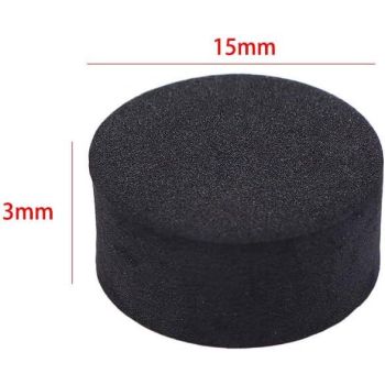 24 Pack Self-Adhesive Flower Pot Feet, Round Plant Pot Risers for Drainage, Slip Protection and Patio Protection, Black, 1.5 cm